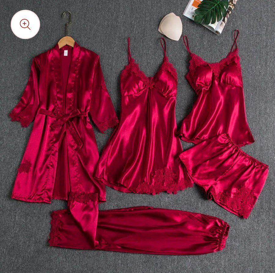 The Ultimate Silk Wardrobe: 5-Piece Intimate Set