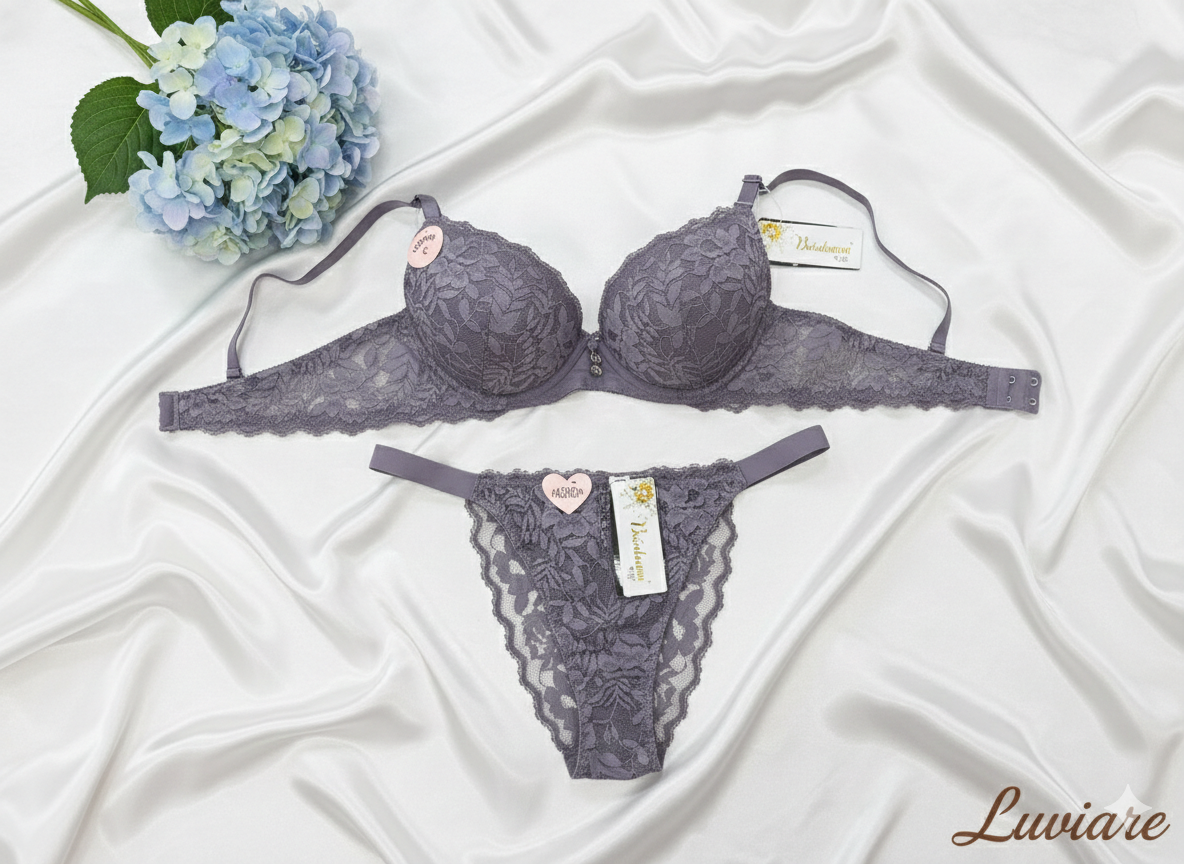 Bridal bra set with net