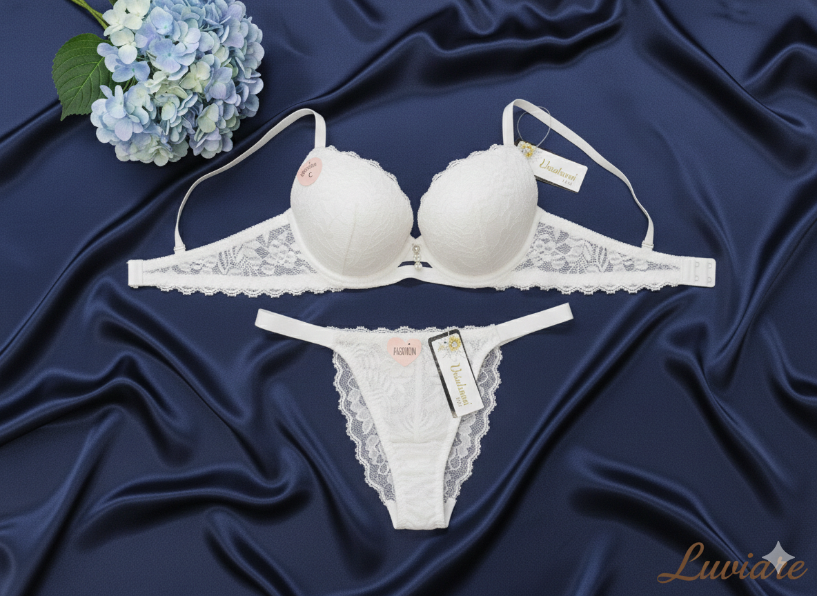Bridal bra set with net