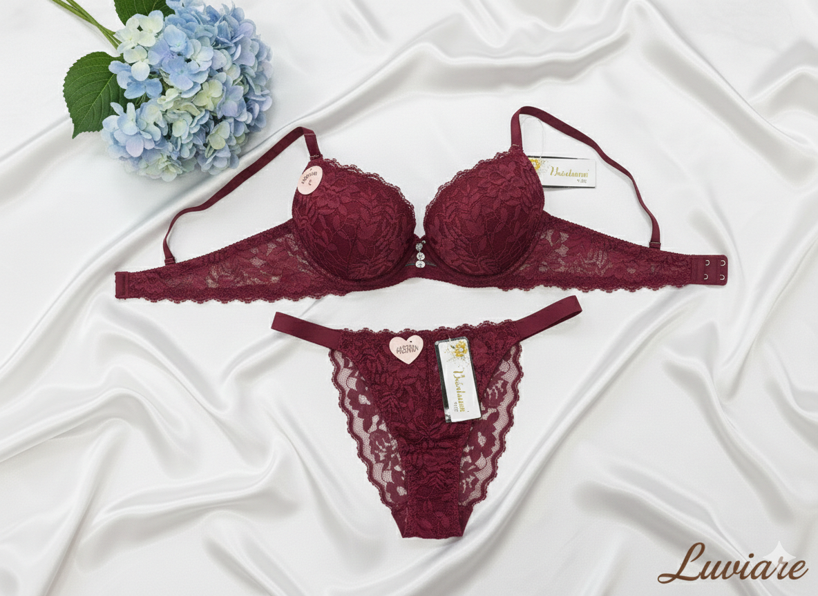 Bridal bra set with net