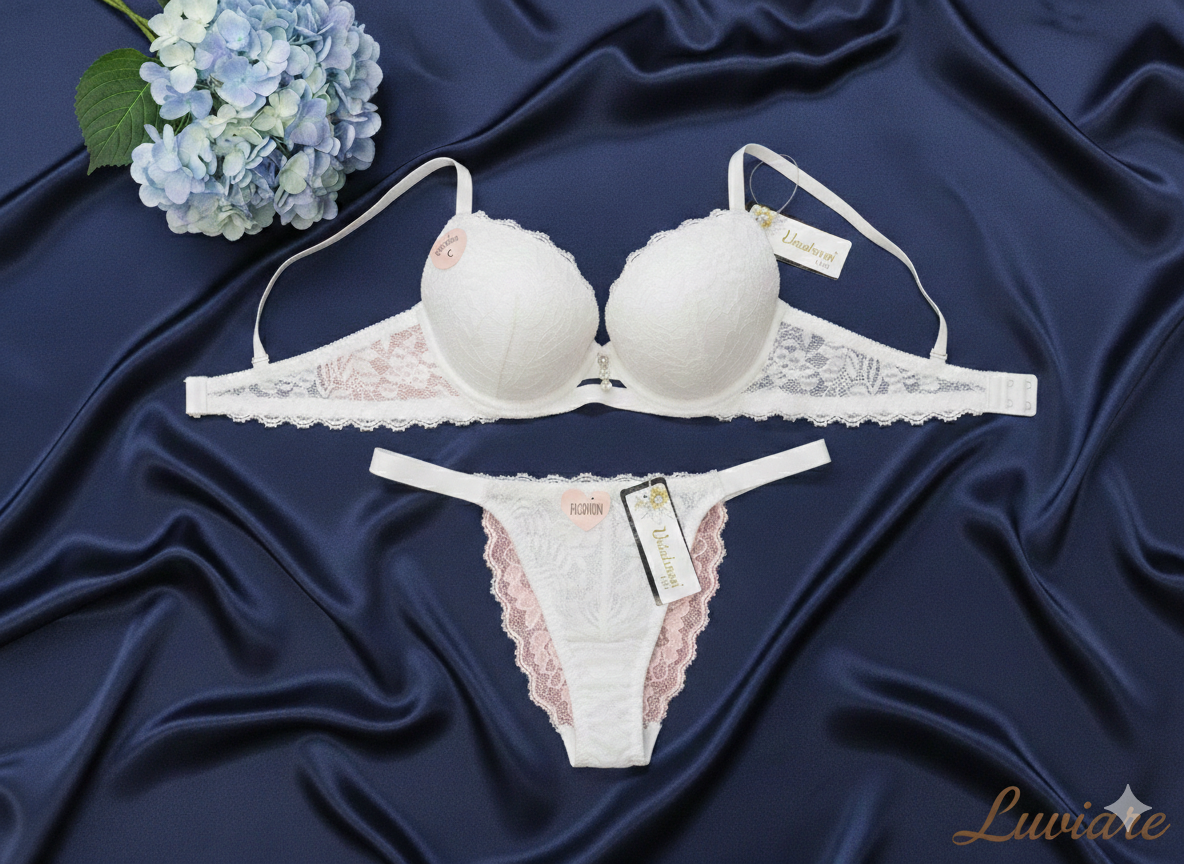 Bridal bra set with net